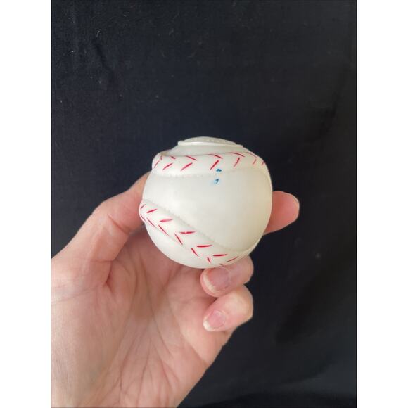 Vintage Stahlwood Rubber Squeaky Toy Lot Slugger Bat & Ball Taiwan - Picture 6 of 8
